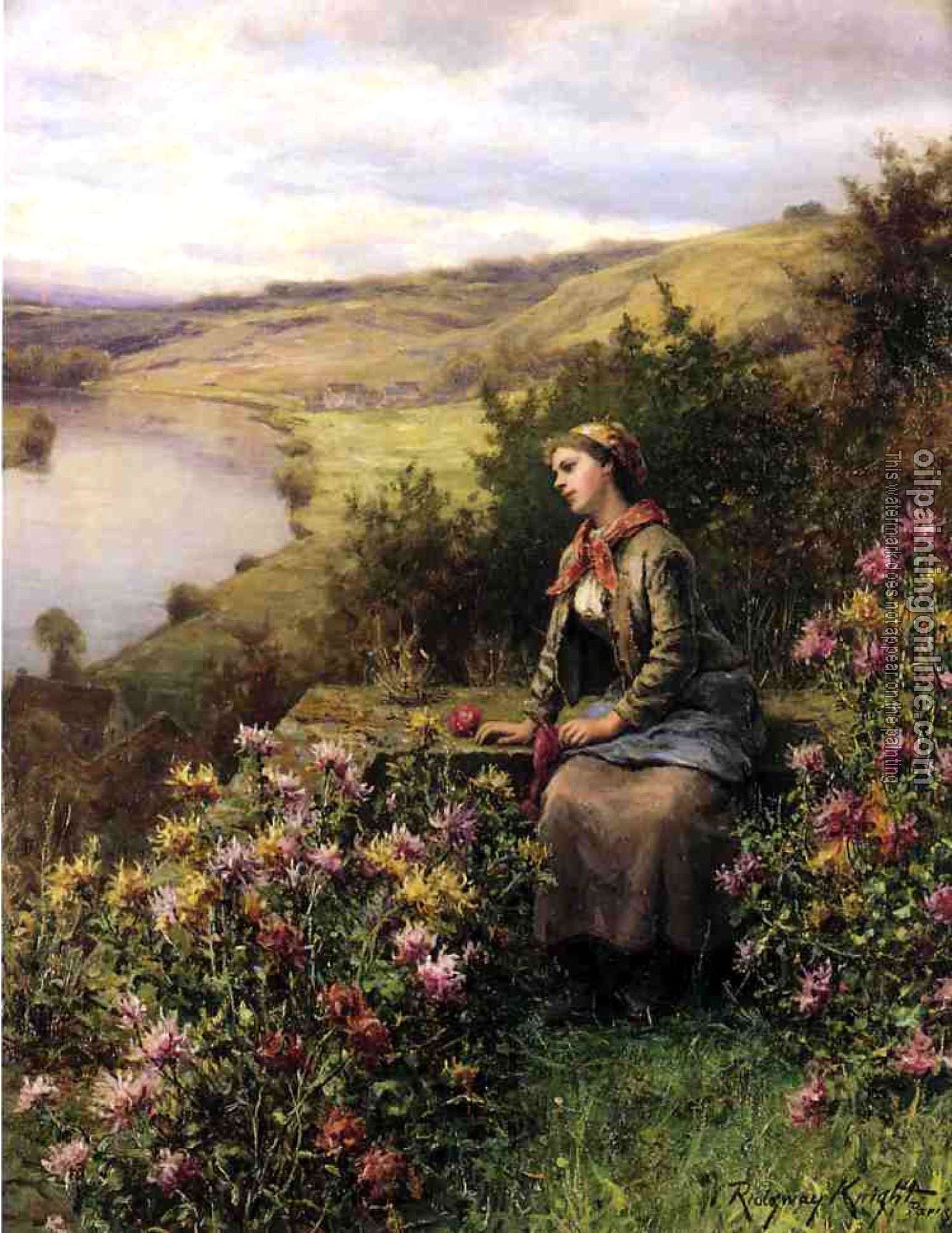 Daniel Ridgway Knight - Waiting